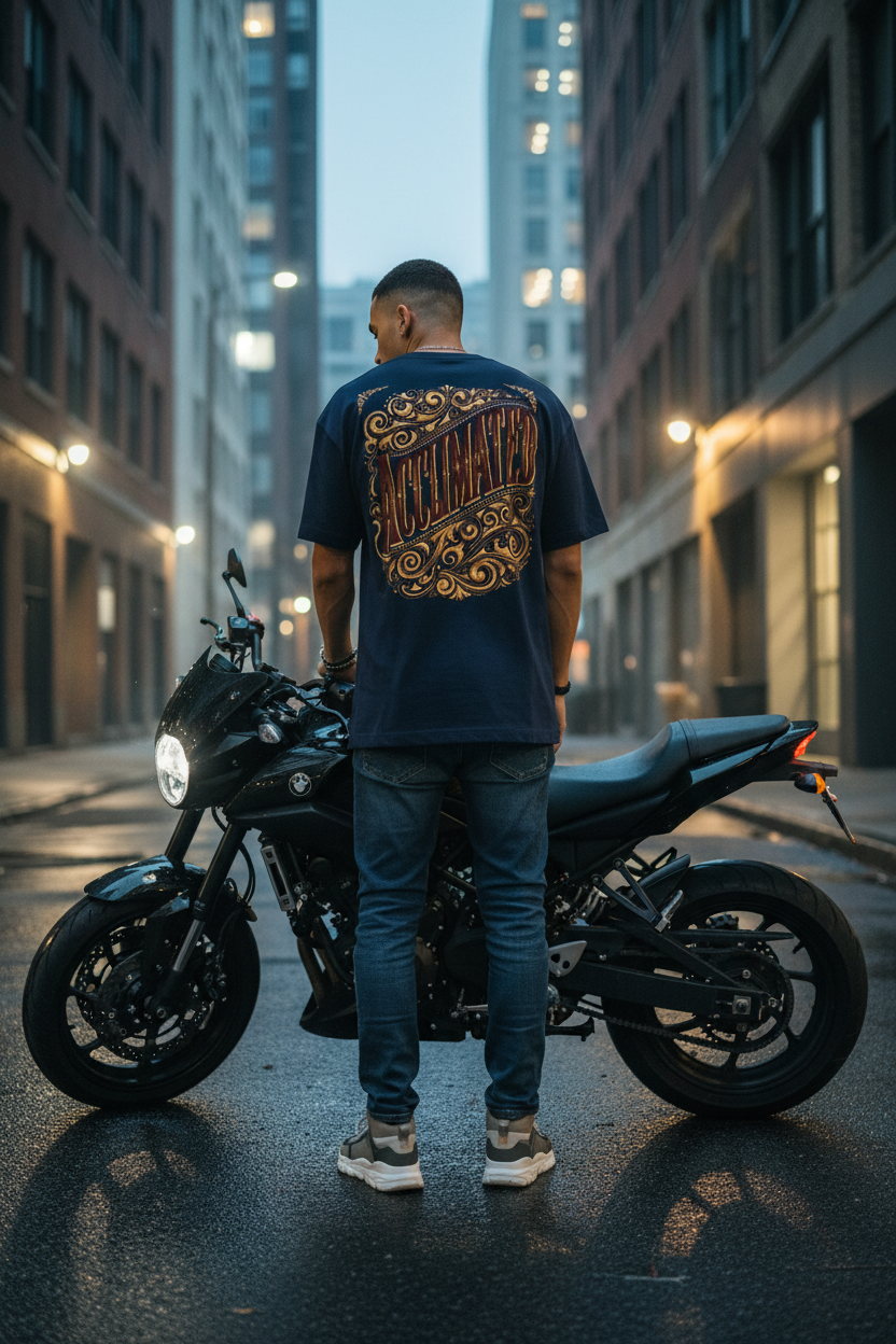 Navy Acclimated Tee - Urban Backdrop