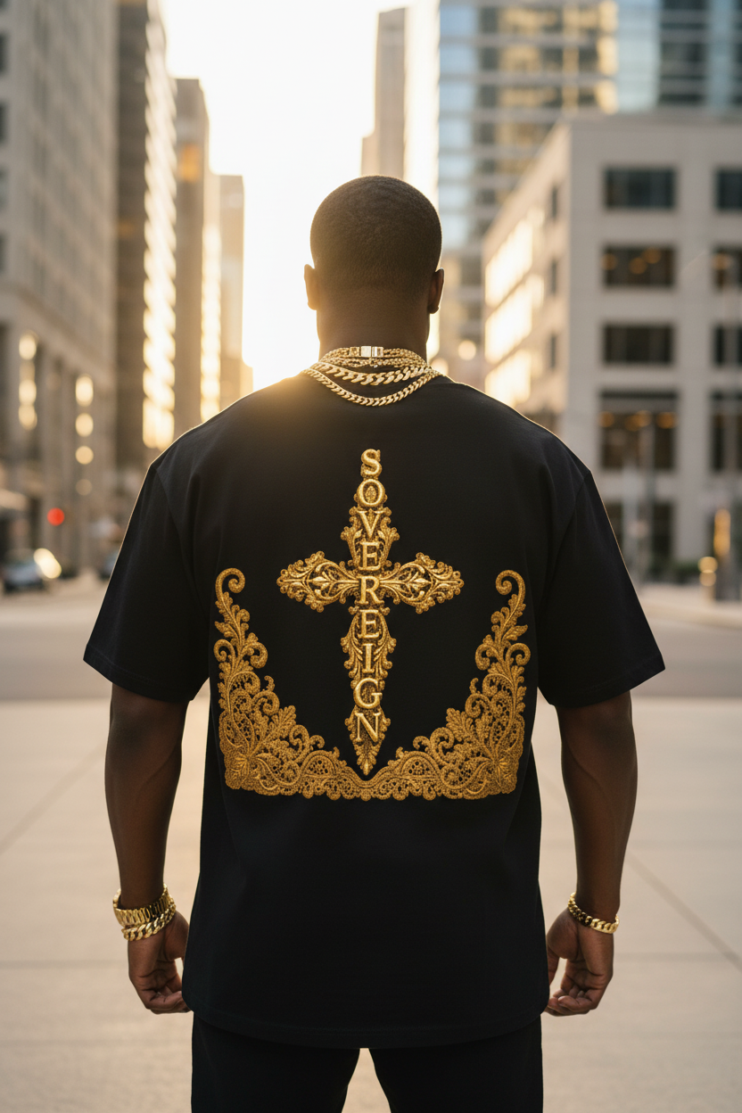 Sovereign Gold Cross — Black Male Back