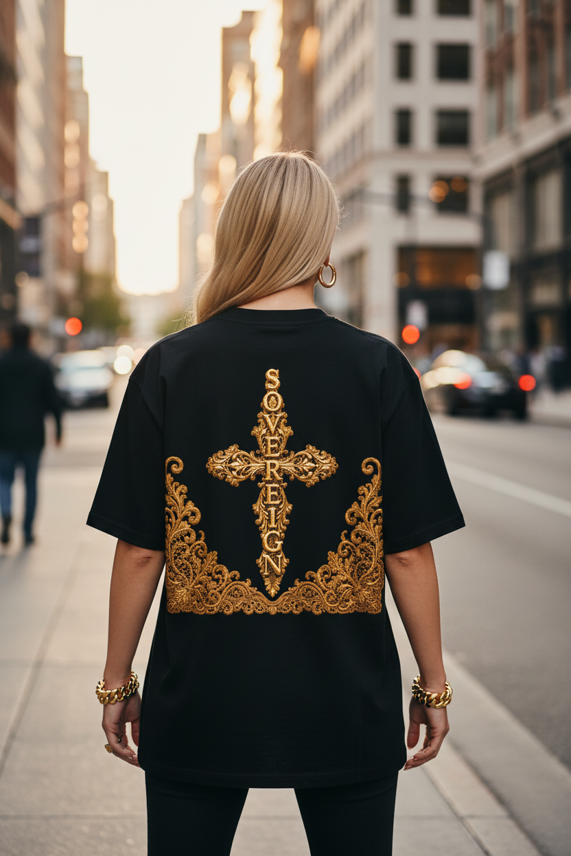 Sovereign Gold Cross — White Female Back