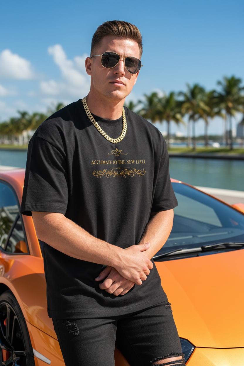 White Male Front Orange Lambo