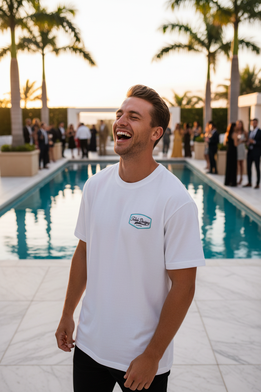 White Tee Front Back